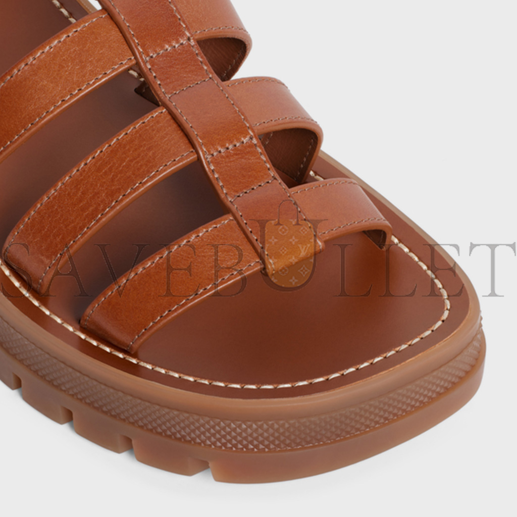 CELINE CLEA TRIOMPHE GLADIATOR SANDAL IN CALFSKIN - VEGETAL TANNING 352463778C.04LU CELINE CLEA TRIOMPHE GLADIATOR SANDAL IN CALFSKIN - VEGETAL TANNING 352463778C.04LU
